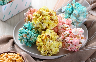 Popcorn Balls ป๊อปคอร์นสีสันสดใส กรอบนอกหนึบในด้วยมาร์ชแมลโลว์