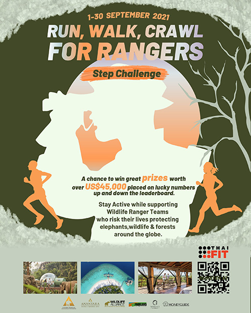 อนันตราชวนคุณร่วมพิทักษ์สัตว์ป่าและผืนป่า ผ่านกิจกรรมแข่งนับก้าวการกุศล Run, Walk, Crawl for Rangers