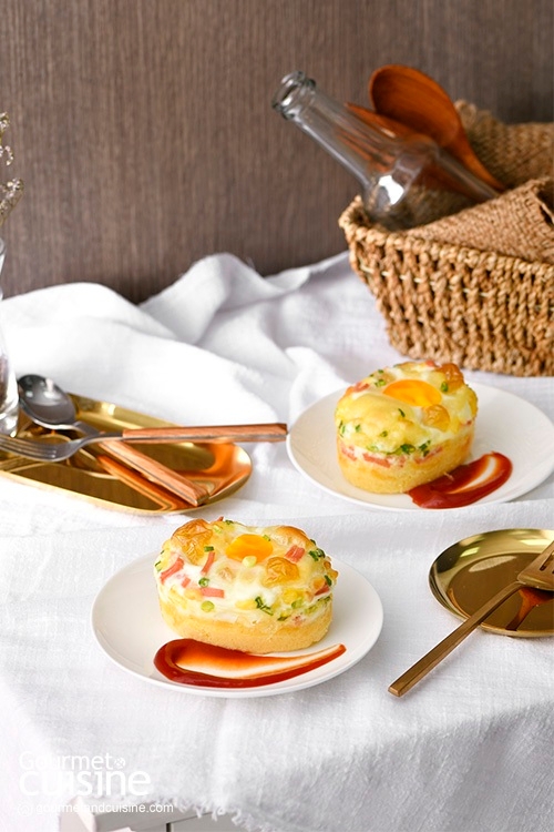 เครันปัง (Gyeran Ppang) ขนมปังหน้าไข่และชีสแสนอร่อย