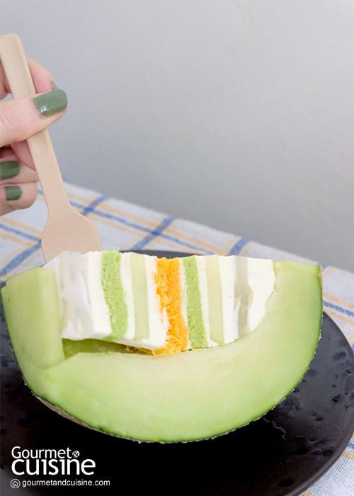 ปีใหม่นี้ต้องจัดแล้ว Melon Cake เค้กเมล่อนหวานฉ่ำเต็มลูกจาก Kyo Roll En