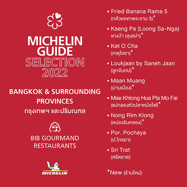 มิชลิน ไกด์ เรียกน้ำย่อยด้วยรายชื่อ 133 ร้านอาหารเจ้าของรางวัล ‘บิบ กรูมองด์’ ประจำปี 2565