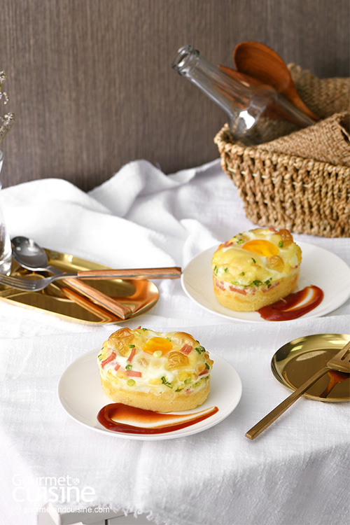 เครันปัง (Gyeran Ppang) ขนมปังหน้าไข่และชีสแสนอร่อย