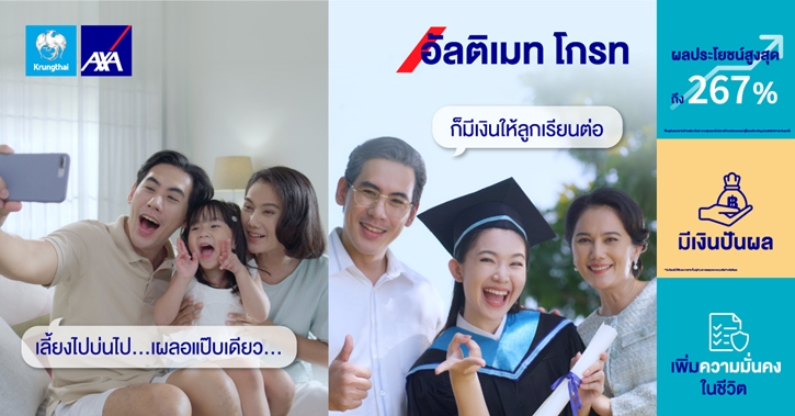 กรุงไทย–แอกซ่า ประกันชีวิต ส่งแคมเปญโฆษณาออนไลน์ชุดใหม่ “เป้าหมายอนาคตเป็นจริงได้ง่ายๆ กับ อัลติเมท โกรท”