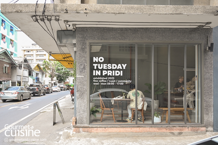 No Tuesday in Pridi คาเฟ่ในตึกแถว ซ.ปรีดี พนมยงค์ 31 ที่ปิดทุกวันอังคารจริง ๆ ตามชื่อร้าน