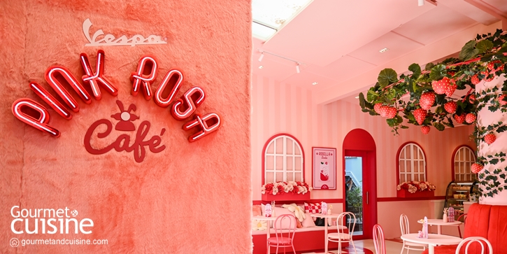 Pink Rosa Café คาเฟ่สีชมพูใจกลางทองหล่อ ที่ได้แรงบันดาลใจมาจากรถเวสป้าสี PINK ROSA