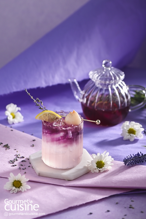 ชาเย็นอัญชันลาเวนเดอร์ Iced Madame Butterfly & Lavender Tea 