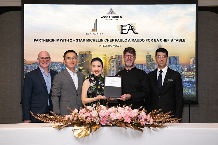 AWC จับมือ เชฟระดับมิชลินสตาร์สองดาว ‘เปาโล อายราวโด’ ร่วมเปิด ‘EA CHEF'S TABLE’ จุดหมายปลายทางด้านอาหารและเครื่องดื่มบนรูฟทอปที่ใหญ่ที่สุดที่อาคาร ‘เอ็มไพร์’