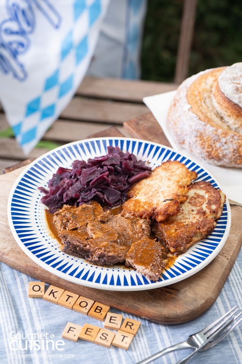 เนื้ออบรสเปรี้ยวหวาน (Sauerbraten) เนื้อนุ่มหอมสมุนไพร