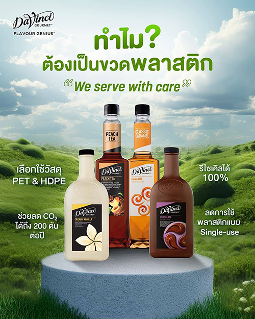 DaVinci ยกระดับมาตรฐานบรรจุภัณฑ์น้ำเชื่อม ด้วยขวดพลาสติกรีไซเคิล 100% ตอบโจทย์ความยั่งยืน