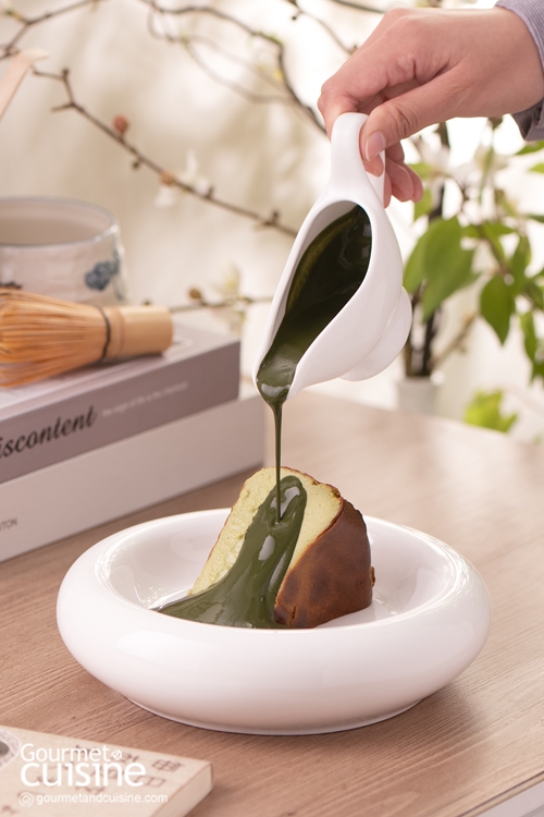 ชีสเค้กมัตฉะหน้าไหม้ Matcha Basque Burnt Cheesecake