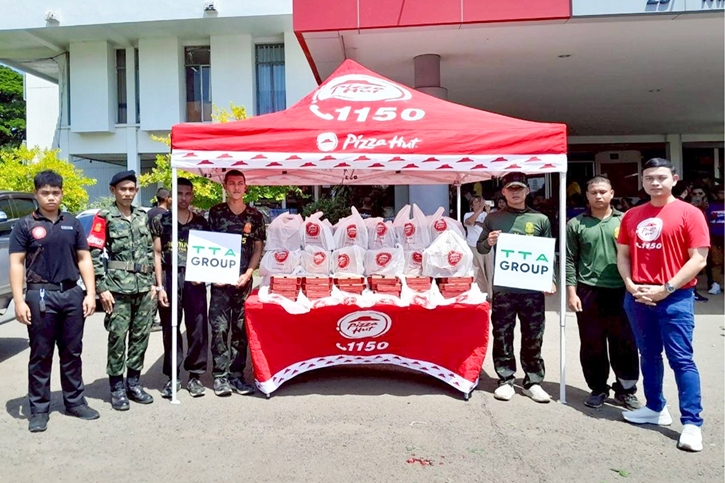 "แนวหน้าอิ่มท้อง แนวหลังอิ่มใจ” TTA และพิซซ่า ฮัท ขอร่วมแสดงความขอบคุณทหารกล้าวีรบุรุษชายแดนไทย-กัมพูชา