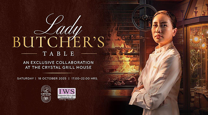 เดอะคริสตัลล์กริลล์เฮาส์ เปิดบ้านต้อนรับ Lady Butcher  สู่ค่ำคืนแห่งมื้ออาหารเหนือระดับ