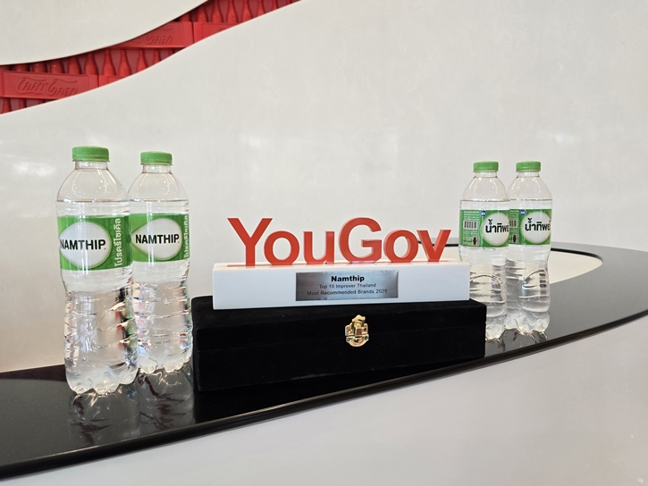 “น้ำทิพย์” ติดโผแบรนด์น้ำดื่มที่มีพัฒนาการโดดเด่นที่สุดในไทย  จากการจัดอันดับ YouGov Most Recommended Brands 2025