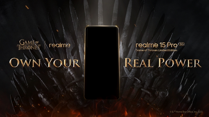 ที่สุดแห่งสมาร์ตโฟนครอสโอเวอร์ 2025! realme ผนึกกำลัง Warner Bros. เปิดตัวรุ่นพิเศษ “realme 15 Pro Game of Thrones Limited Edition”