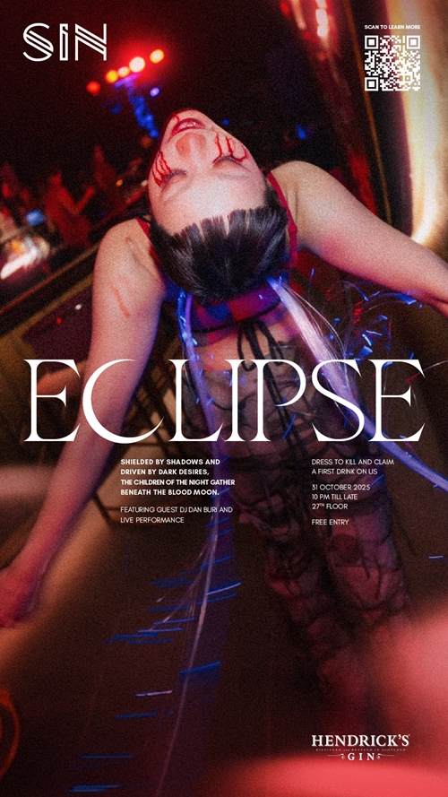 SIN ECLIPSE Halloween Party ปาร์ตี้ฉลองคืนฮาโลวีน ที่ SIN Rooftop Bar โรงแรมอวานีพลัส ริเวอร์ไซด์ กรุงเทพฯ