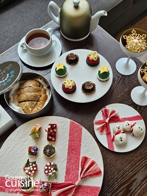 ชวนไปชิม Festive Afternoon Tea ใต้ต้นคริสต์มาสสีม่วง ที่ Waldorf Astoria Bangkok