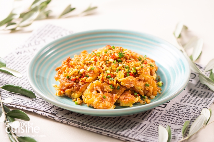ไข่ทอดคั่วพริกเกลือ จานอร่อยที่ทำได้ง่ายและรวดเร็ว