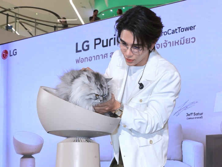 แอลจีเปิดตัวเครื่องฟอกอากาศ LG PuriCare™ AeroCat Tower คอนโดแมวฟอกอากาศ หายใจโล่ง แมวนอนฟิน
