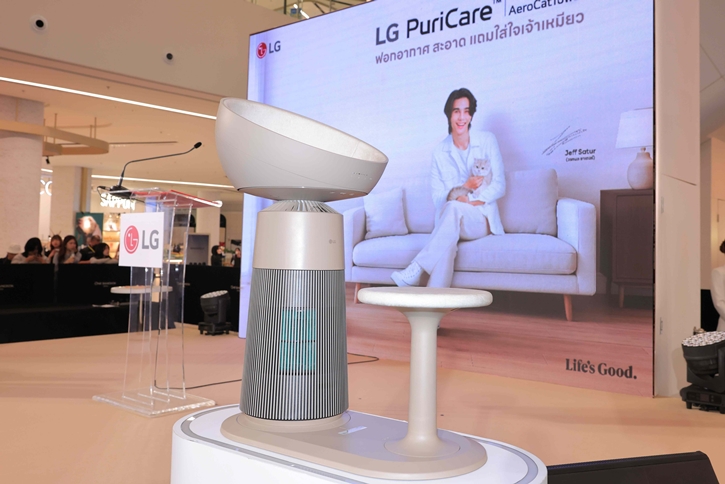 แอลจีเปิดตัวเครื่องฟอกอากาศ LG PuriCare™ AeroCat Tower คอนโดแมวฟอกอากาศ หายใจโล่ง แมวนอนฟิน